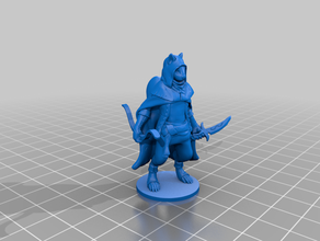 kercpa squirrelfolk bowman masmorras e dragões 3d print model - Mito3D