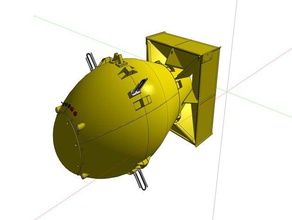 fat man atomic bomb display model 3d print model - Mito3D