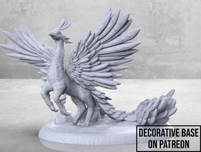 peacock griffin - masa üstü minyatür hayvan canavar dnd dungeons dragons fantezi oyun mini miniture rpg kanatlı 3d print model - Mito3D
