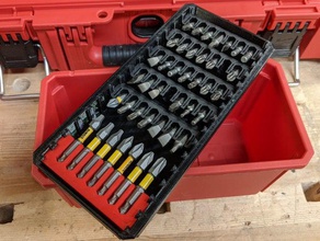 milwaukee packout trays dewalt bit holders holder tools organizer tool toughcase 3d print model - Mito3D