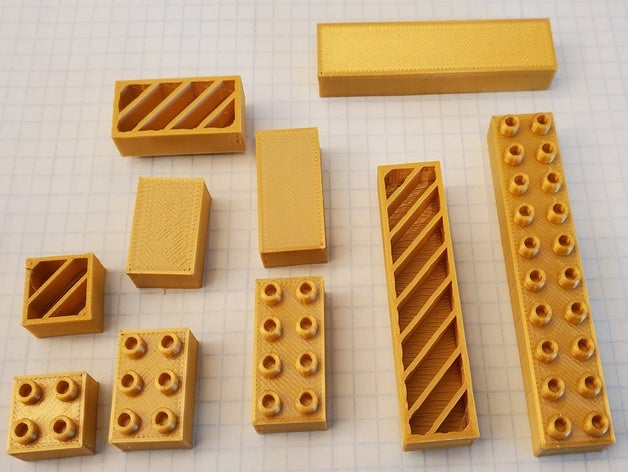 montini a construção de tijolos dois pip conjunto lego compatível bloco bouwstenen briques blocos 3D print model - Mito3D