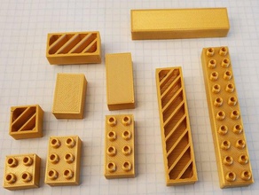 montini bina tuğla iki pip lego uyumlu ayarlayın blok bouwstenen briques yapı taşları 3d print model - Mito3D
