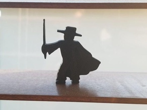 zorro meeple boardgame boardgames flatminis meeples meepleverse old western 3d print model - Mito3D
