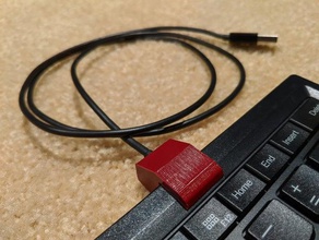 usb plug guard thinkpad keyboard cable management 3d print model - Mito3D