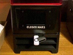 elegoo mars drawer base w front usb 3d printer accessory extension 3d print model - Mito3D