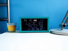 morphing horloge de logement l'horloge matrice led 3d print model - Mito3D