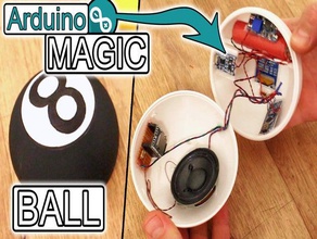 digital magic 8 ball arduino bola dfplayer oito giroscópio magia oled alto-falante 3d print model - Mito3D
