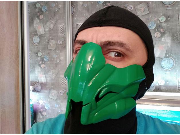 reptile mortal kombat mkx mask v3 mask mk11 mortal kombat reptile 3D print model - Mito3D