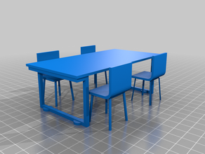 mesa con silas 3d print model - Mito3D