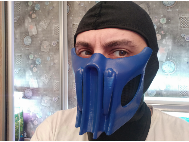 v1 cyber sub zero mortal kombat 9 maske mk9 sıfırın syber 3D print model - Mito3D