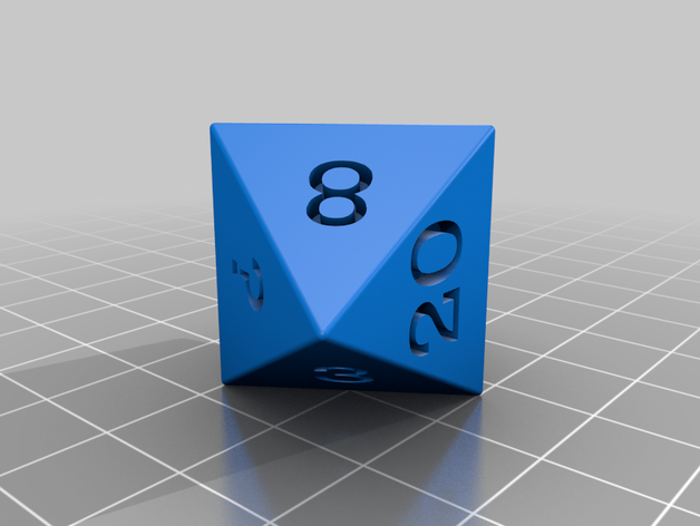 planning poker d8 ágil fibonacci scrum 3D print model - Mito3D