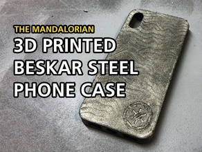mandalorian beskar steel iphone x case boba fett concentric disney iphonex mandalorians starwars star wars 3d print model - Mito3D