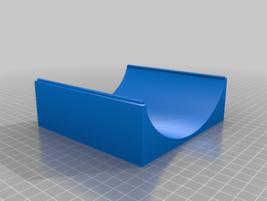fingerboard halfpipe w coping 3d print model - Mito3D