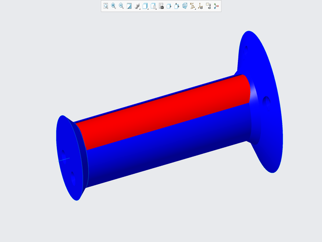 suporte bobine mural 3D print model - Mito3D