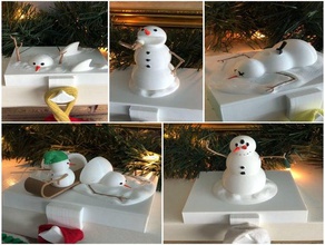 boneco de neve casa horrores meia titulares calvin e hobbes natal titular horror lotação 3d print model - Mito3D