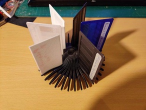 filamento esempio di scheda giostra 608 business card holder titolare della carta credito campioni del filatura swatch 3d print model - Mito3D