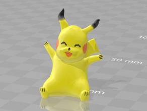 pikachu do pokemon colorprintable 3d print model - Mito3D