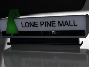 carlz lone pine mall reversible sign back future openscad 3d print model - Mito3D