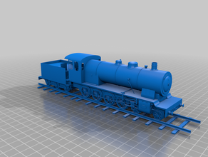 work progress renfe 240-2081 german henschel locomotive 3d print model - Mito3D