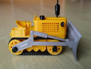 vintage bulldozer v2 bulldog caso caterpillar di natale cletrac dozer giocattolo 3d print model - Mito3D