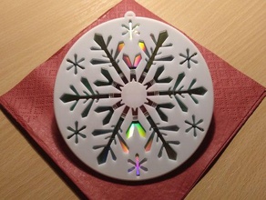 winter decoration snowflake 3d print model - Mito3D