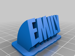emily personnalisé 3d print model - Mito3D