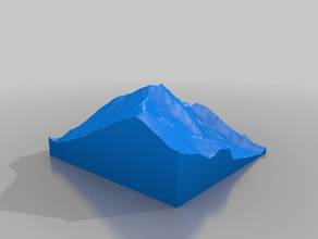 mt crankmore lidar montagne la topographie 3d print model - Mito3D