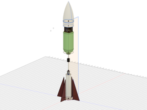 acrylique hybride fusée de conception la nasa l'espace spacex 3d print model - Mito3D