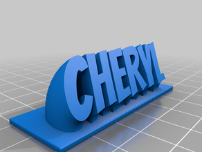 cheyrlnameplate özelleştirilmiş 3d print model - Mito3D