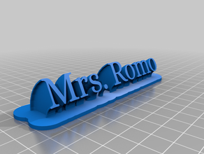 mon personnalisés balayage 2-nom de la ligne plaque romo texte personnalisé 3d print model - Mito3D