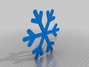 el fil de flocon neige la décoration 3d print model - Mito3D