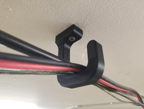 ceiling cable hook - medium duty 3d print model - Mito3D