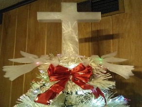 cruz cristiana cristo de navidad la decoración adorno 3d print model - Mito3D