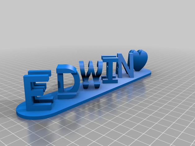 edwin customized 3D print model - Mito3D