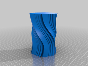 vase 70 container Blumen-vase Bleistift-Halter spiral 3d print model - Mito3D