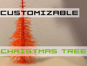 customizable christmas tree conifer customizer fir holiday pine ponderosa spruce 3d print model - Mito3D