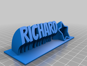 richardnameplate özelleştirilmiş 3d print model - Mito3D