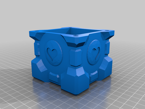 magnetic lid companion cube coin bank magnet piggy portal remix 3d print model - Mito3D