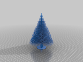 filled-out evergreen tree 40 rings 3 ring gap 125 slope stand diameter customized 3d print model - Mito3D
