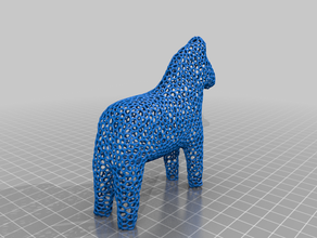 dala horse lattice body 3d print model - Mito3D