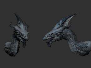 dragon head 3d print model - Mito3D