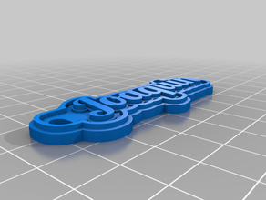 özelleştirilmiş çok satırlı etiket Anahtarlık joaquin benim 3d print model - Mito3D