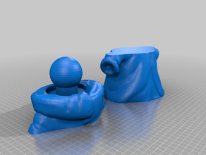 baby yoda figure movable head v1 3d print model - Mito3D