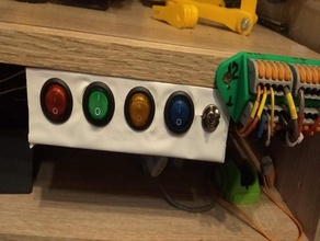 botón swich panel soporte el los botones monte pulsador de pie interruptor 3d print model - Mito3D