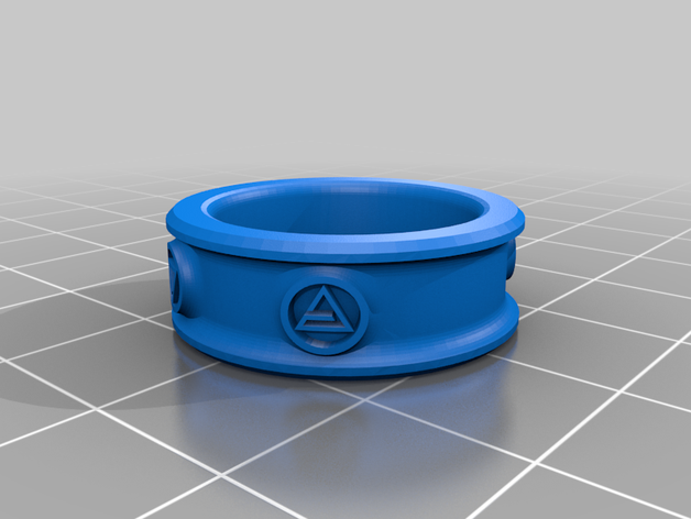 witcher Zeichen ring Größe 105 v2 3 video-Spiel 3D print model - Mito3D