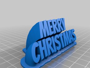 marry christmas customized 3d print model - Mito3D