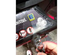 audi euro einkaufschip shopping cart-token Warenkorb einkaufswagen token 3d print model - Mito3D