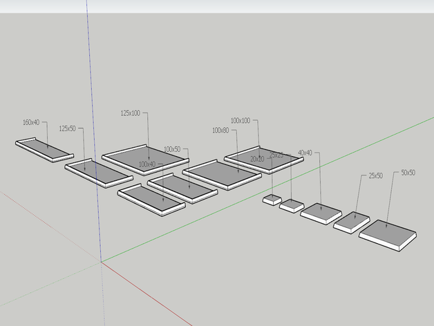 kare ve hareket tepsiler üsleri warhammer fantasy - klasik 28 mm fantezi minyatür hareketi tabanları Kare tepsi wargame 3D print model - Mito3D