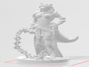 kitsune inquisidor zon kuthon remix dnd masmorras e dragões fantasia a fox pathfinder tampo de mesa 3d print model - Mito3D