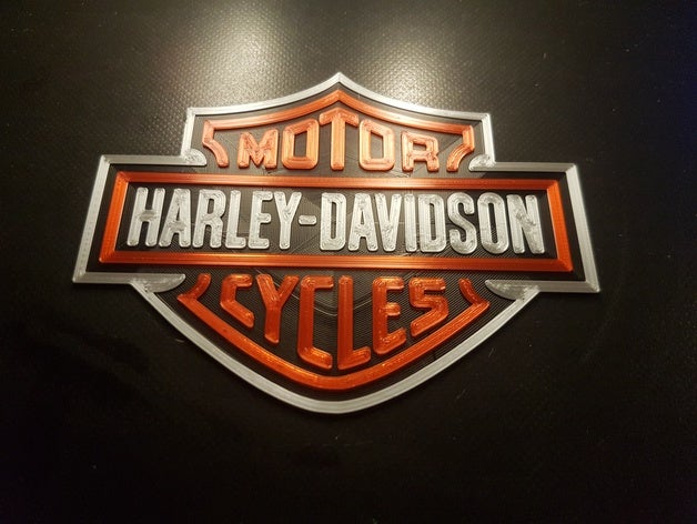 harley davidson-logo davidson logo 3D print model - Mito3D